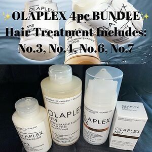 ✨OLAPLEX 4PC BUNDLE - No.3 Perfector, No.4 Bond Shampoo, No.6 Leave In, No.7 Oil